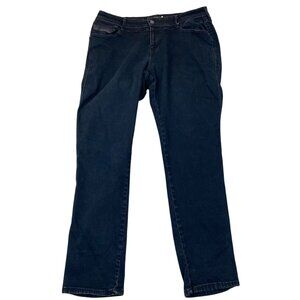 Levis Womens Jeans Size 16W Skinny Ankle Stretch Casual Blue Denim Dark Wash